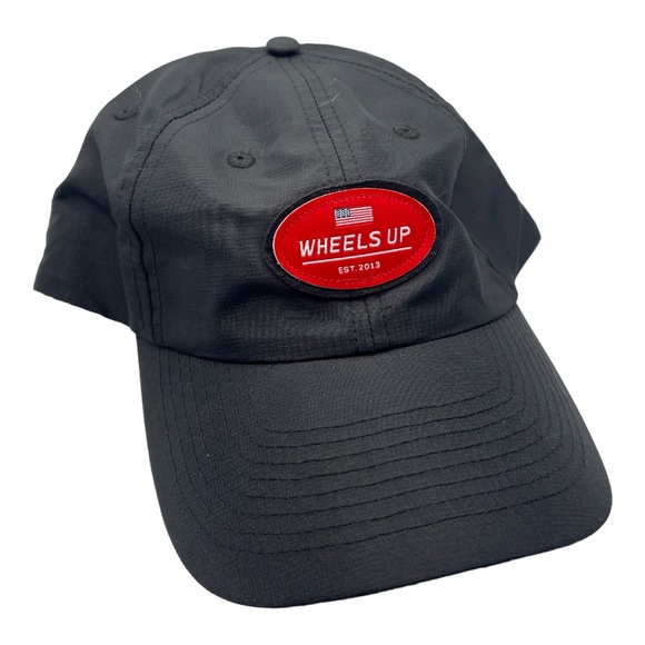 Wheels Up Hat, One Size, Black and Red - Picture 1 of 5